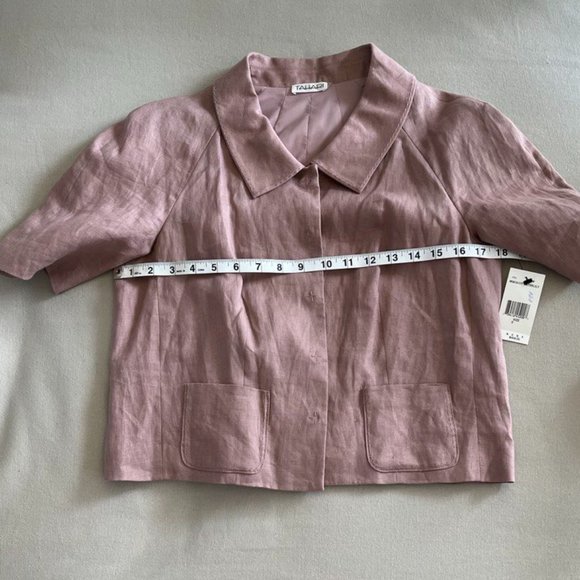 NEW Tahari Cropped Linen Summer Jacket - Picture 4 of 6